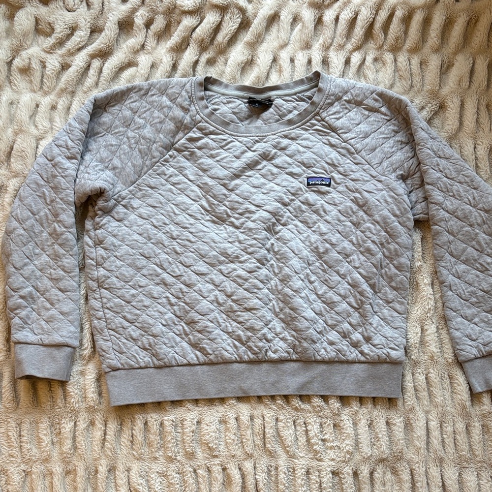 Patagonia Organic Cotton Quilted Pullover - Gray